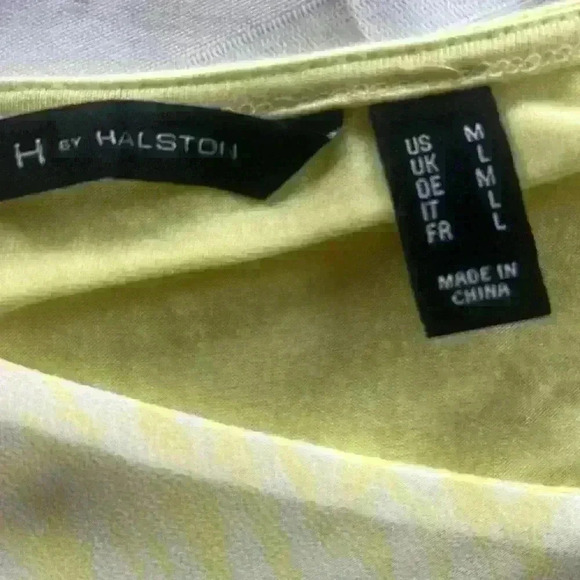H by Halston ladies yellow silky cotton blend size M. Excellent condition lined - Picture 9 of 10